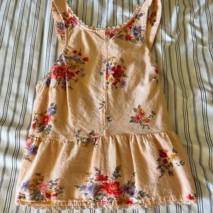 Floral Cropped Backless Tank Top XS
